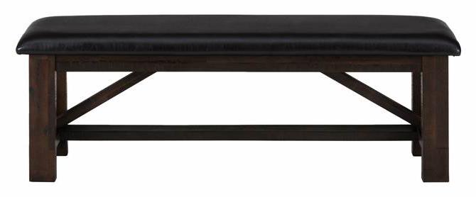 Black upholstered dining bench online